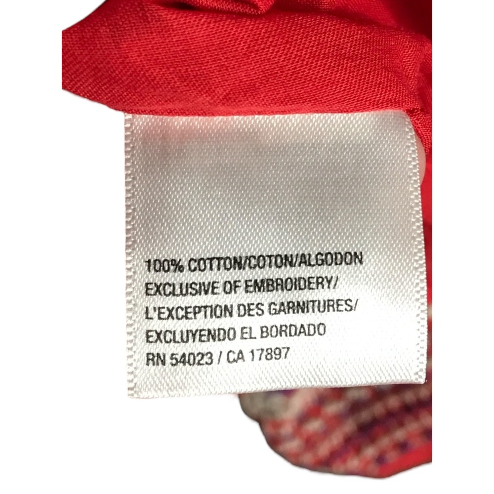 Old Navy Red with White Blue Embroidered Stripe - Picture 3 of 4